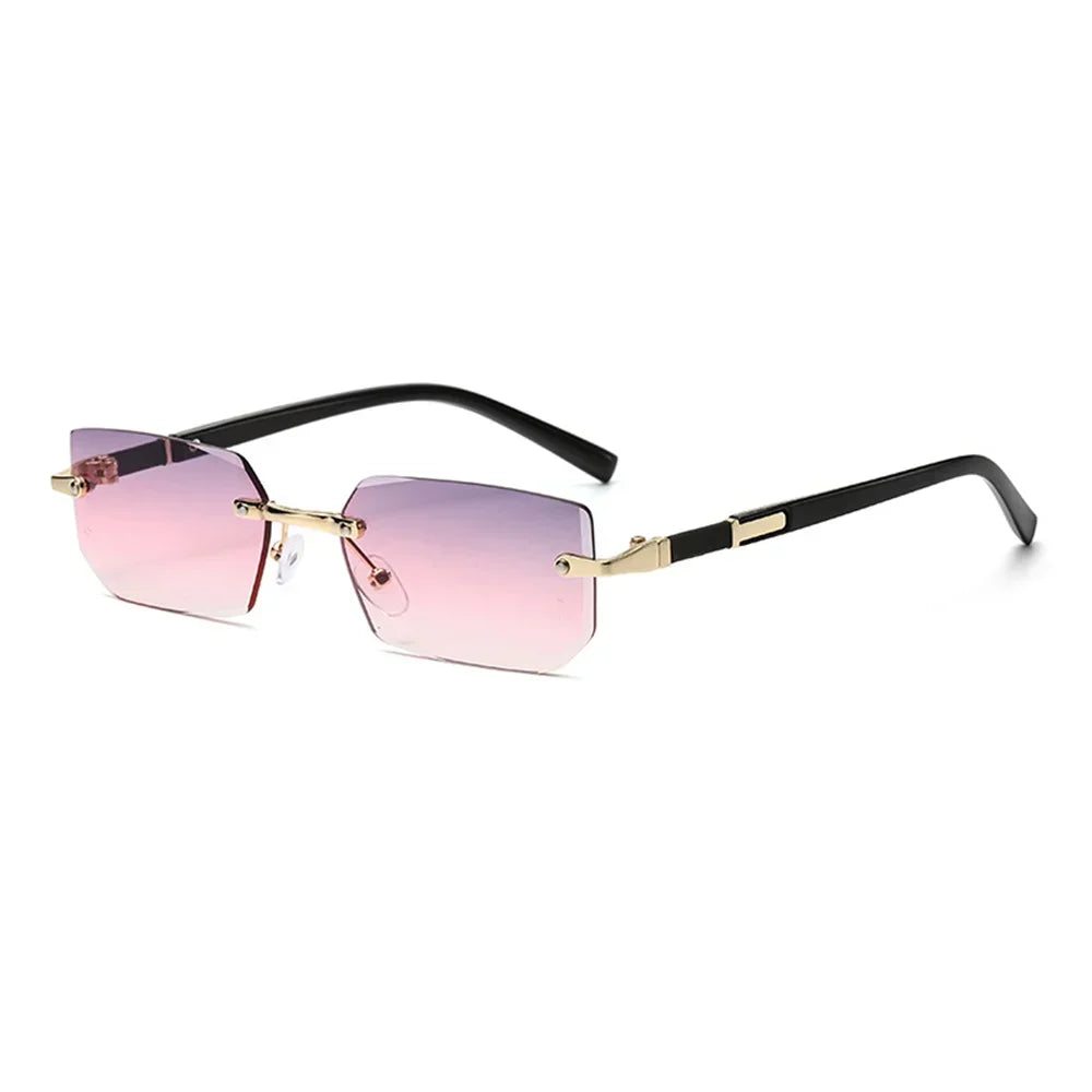 Lunettes de soleil rectangulaires sans monture