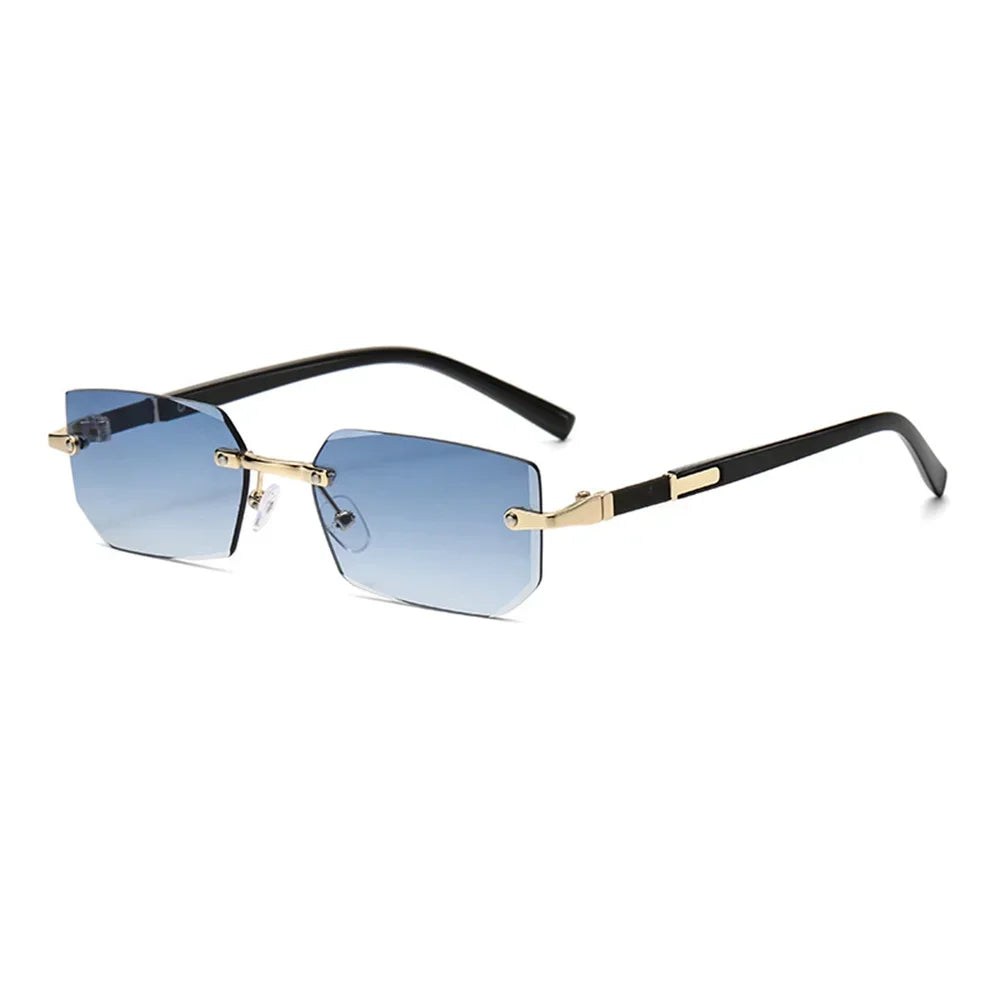Lunettes de soleil rectangulaires sans monture