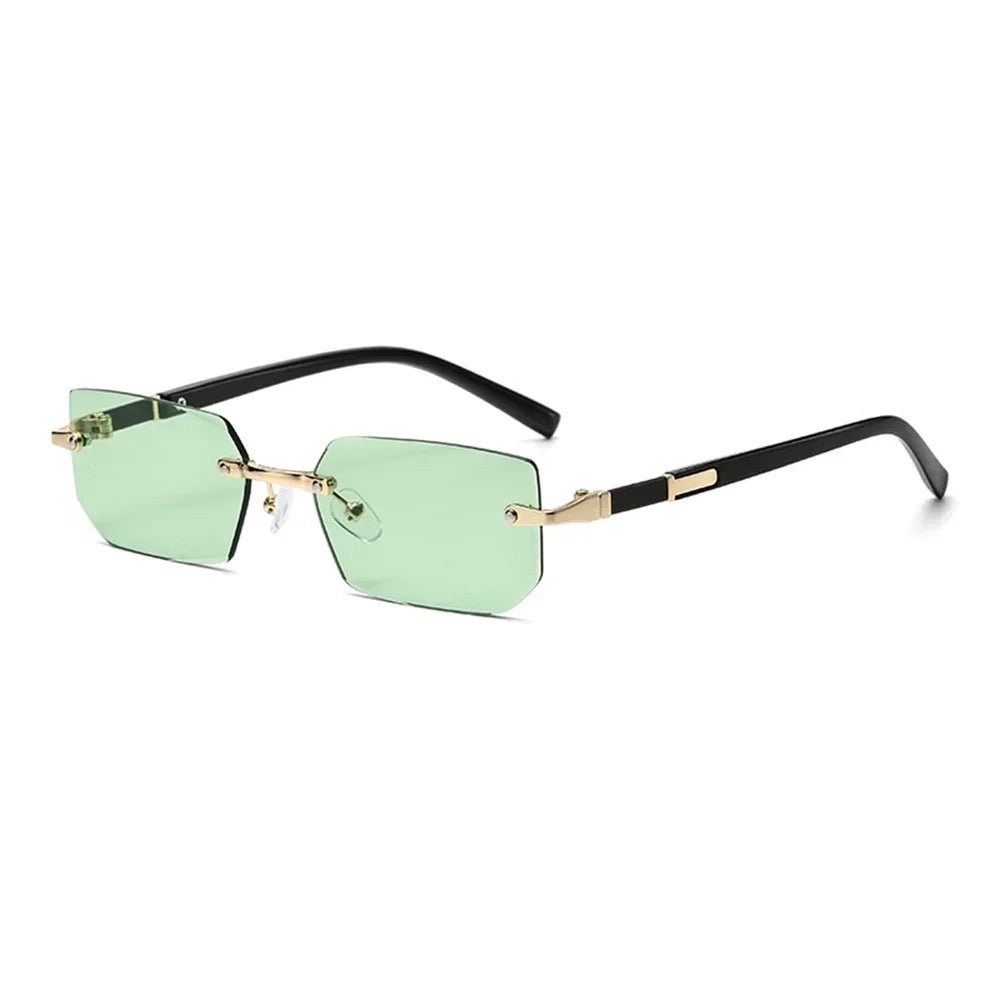 Lunettes de soleil rectangulaires sans monture