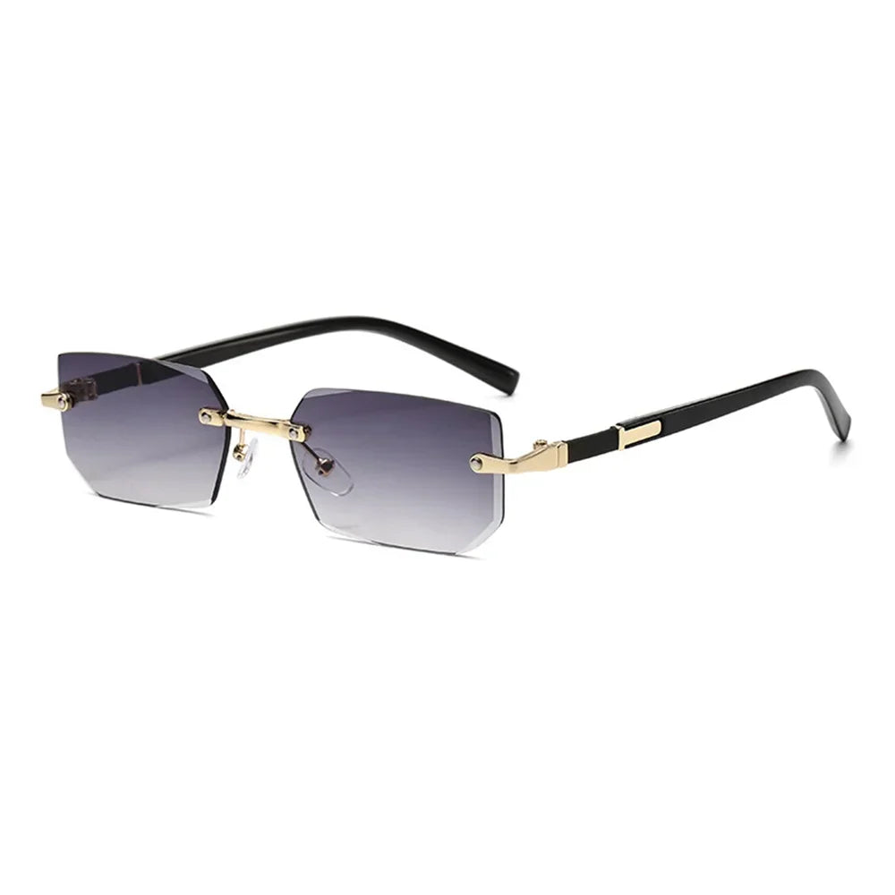 Lunettes de soleil rectangulaires sans monture