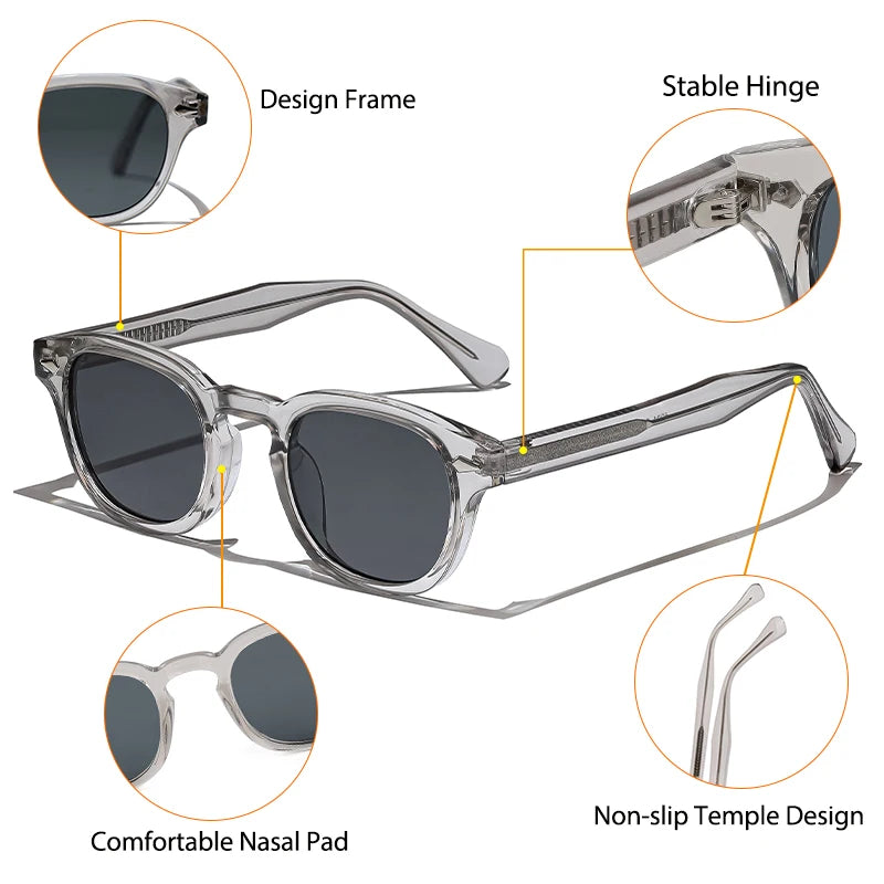 lunettes de soleil rondes rétro homme femme
