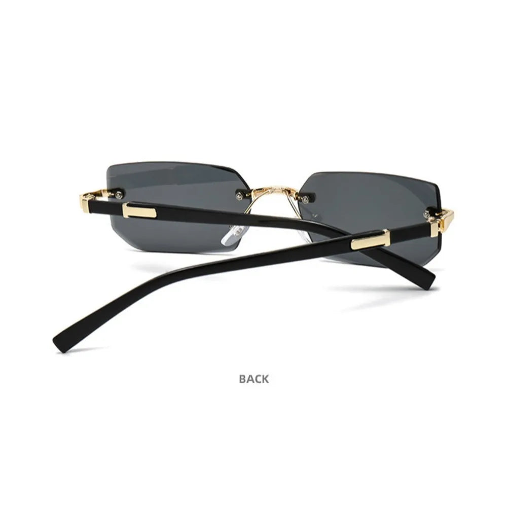 Lunettes de soleil rectangulaires sans monture