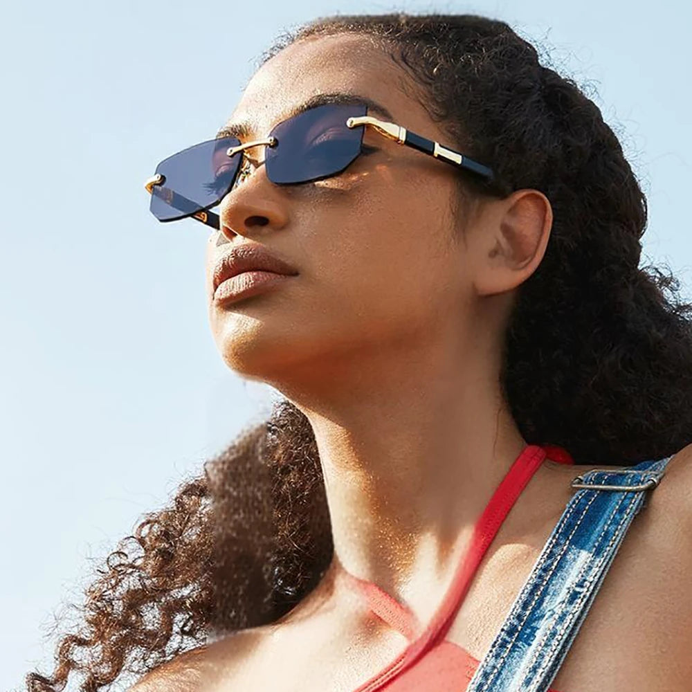 Lunettes de soleil sans bords pour hommes et femmes