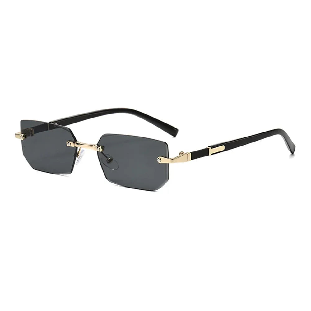 Lunettes de soleil rectangulaires sans monture